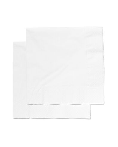 servetten - 33 x 33 - papier - wit - 20 stuks - 14210173 - HEMA
