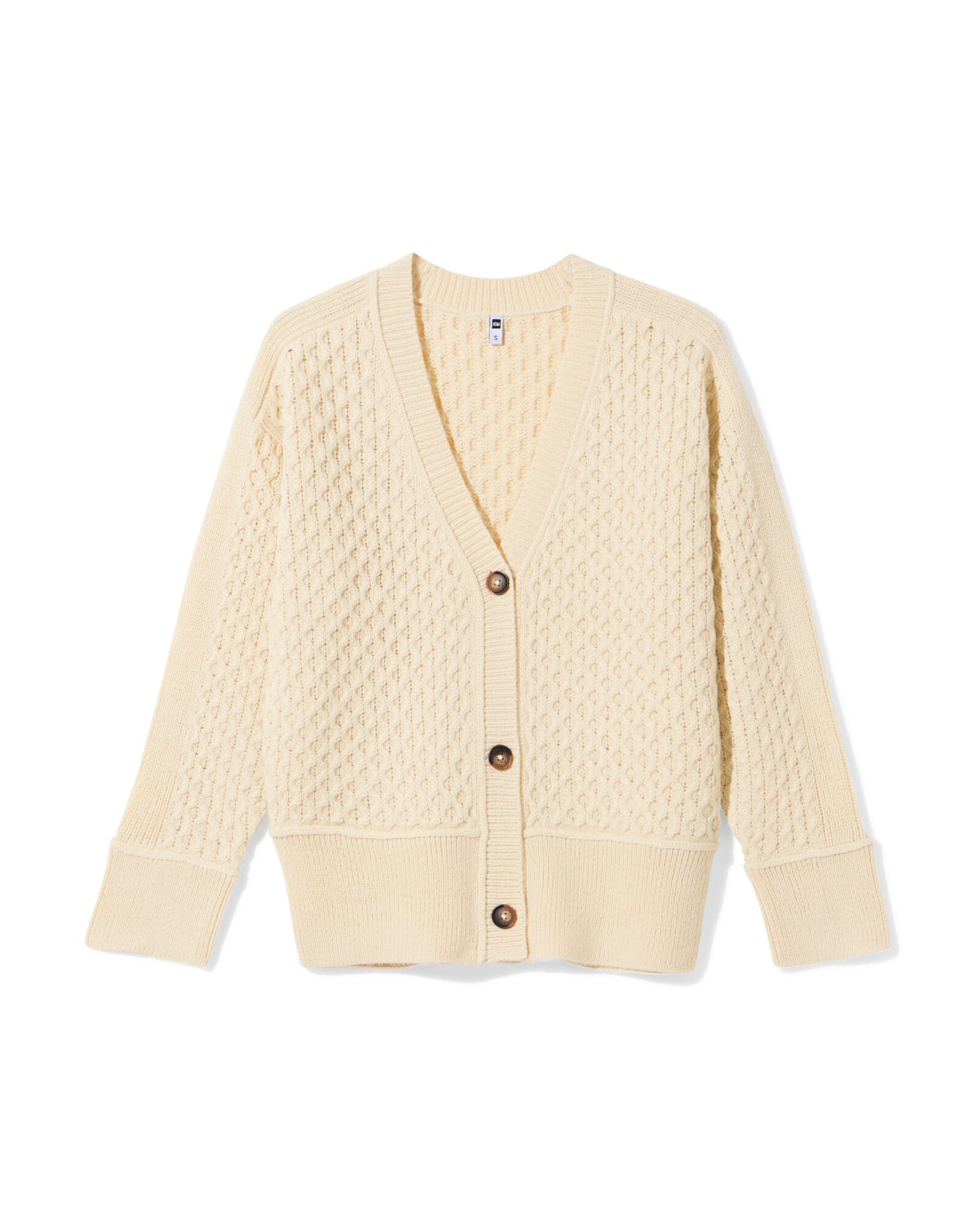 damesvest Viola structuur gebroken wit gebroken wit - 36301350OFFWHITE - HEMA