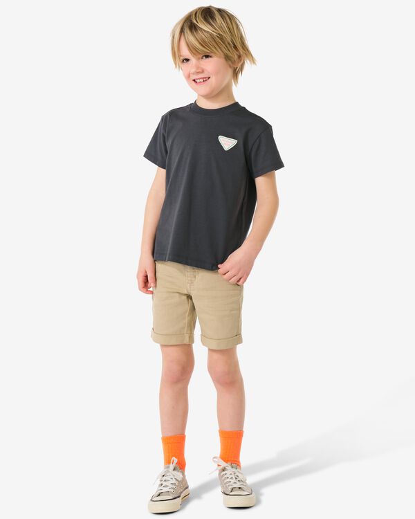 short enfant coupe droite beige beige - 30716805BEIGE - HEMA