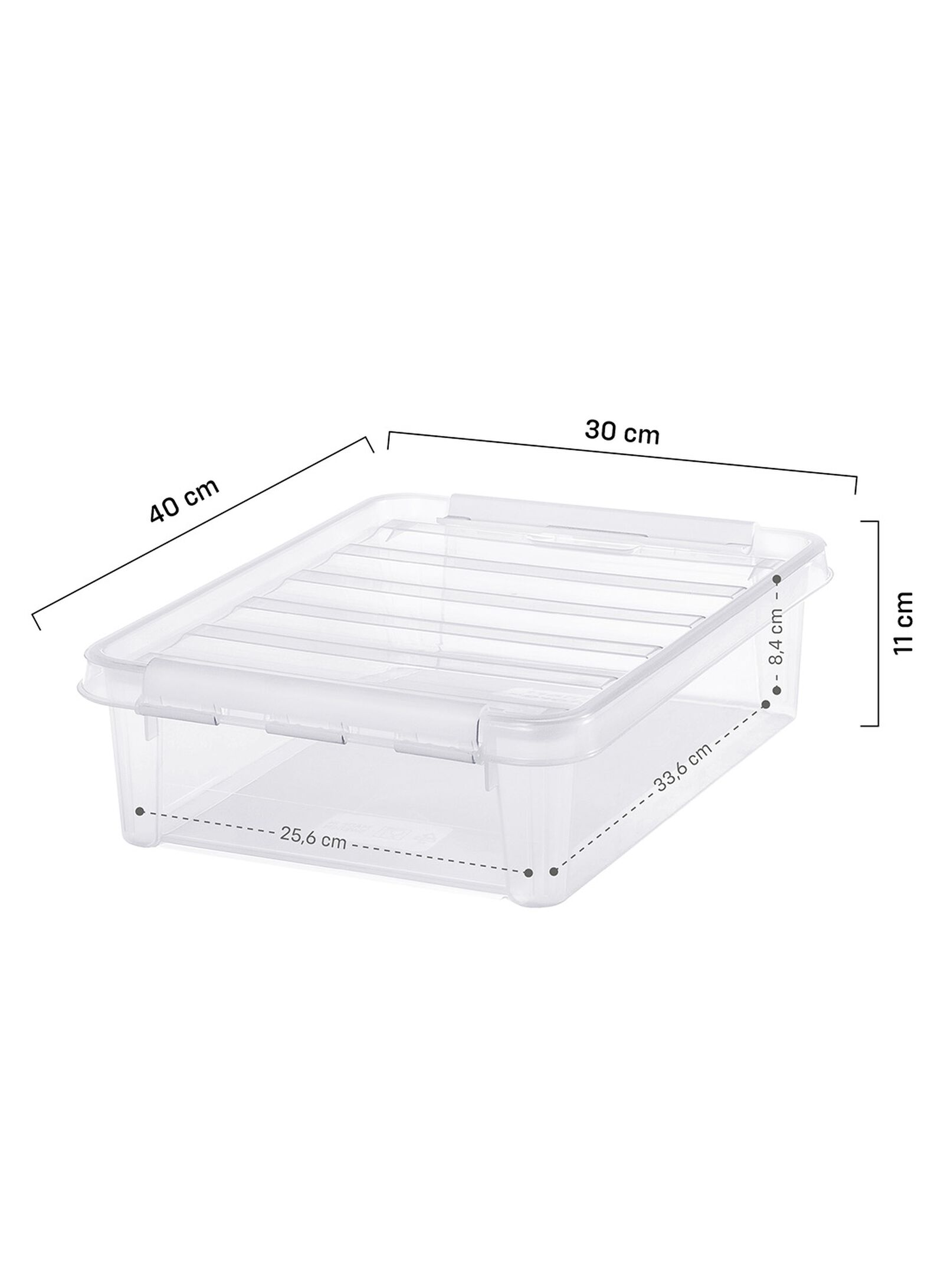 bo&icirc;te de rangement Madrid transparente 8L 40 x 30 x 12 - 2000000312 - HEMA