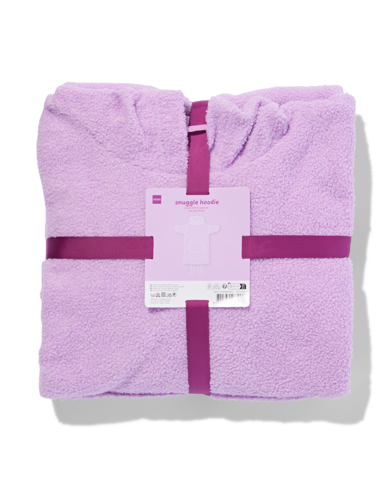 Damen-Kuschelhoodie aus Teddystoff in Rosa - 61140501 - HEMA