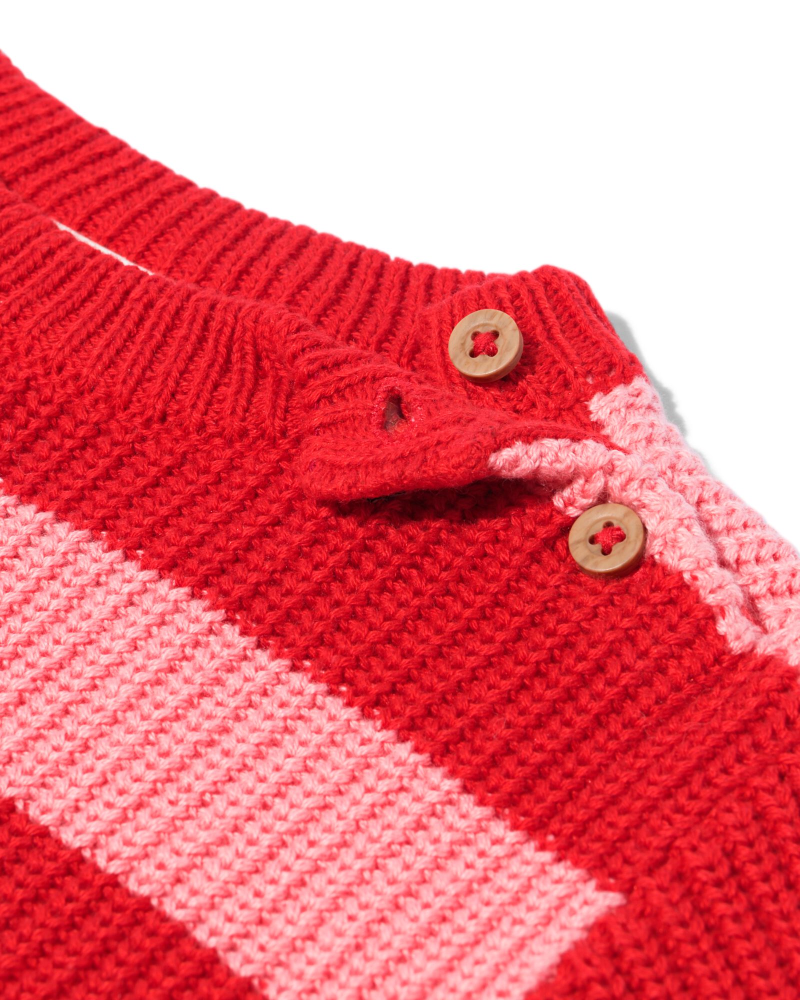 pull en grosse maille &agrave; rayures rouge - 33074760RED - HEMA