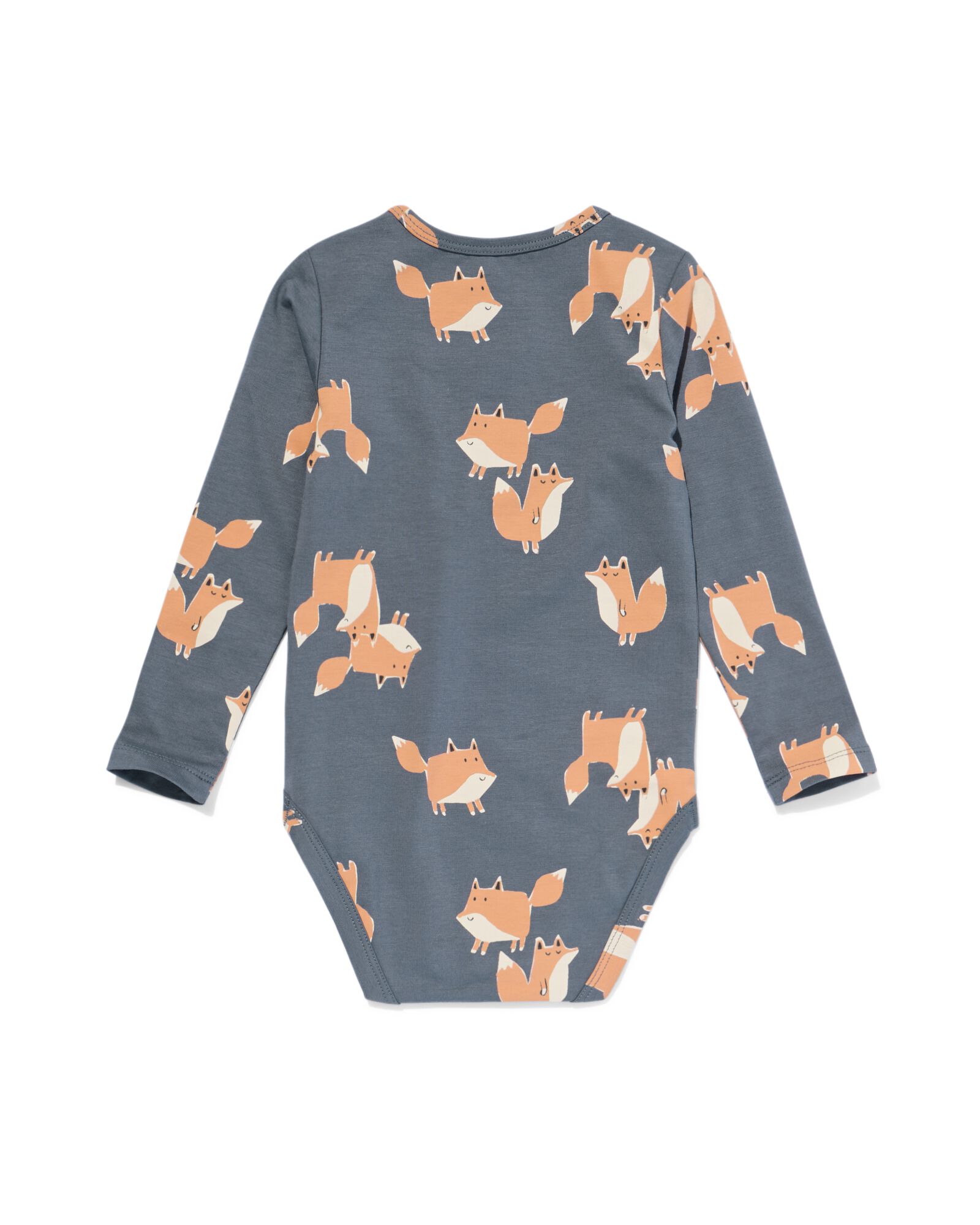 Strampler aus Bio-Baumwolle mit Stretch, F&uuml;chse anthrazit - 33311630ANTHRACITE - HEMA