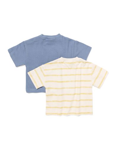 t-shirt b&eacute;b&eacute; jersey rayures - 2 pi&egrave;ces bleu bleu - 33188370BLUE - HEMA