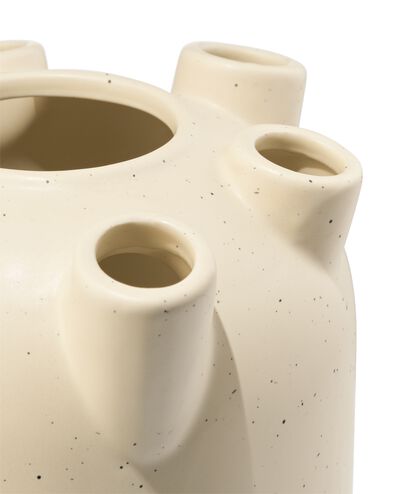 tulpenvaas ⌀15x21cm keramiek groot spikkels wit - 13326100 - HEMA