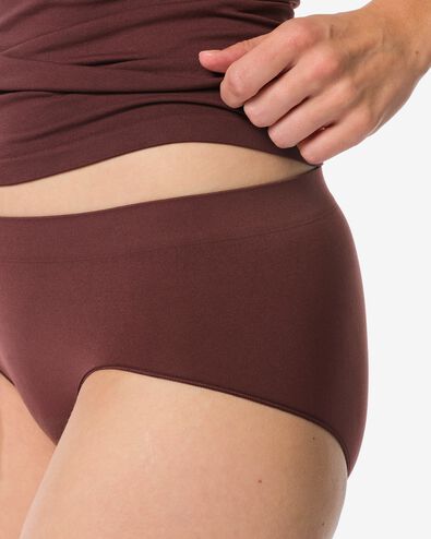 Damen-Hipster nahtlos aus Mikrofaser dunkelbraun - 19601534DARKBROWN - HEMA