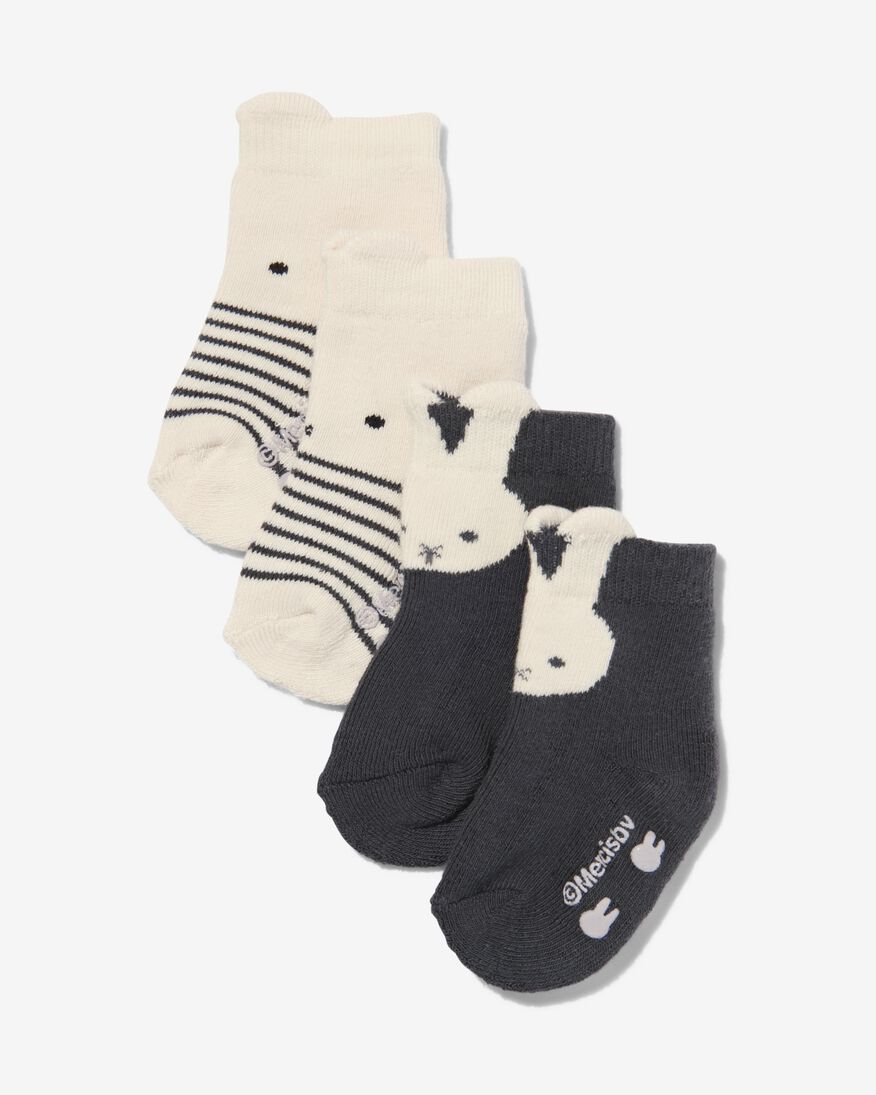 nijntje baby sokken terry - 2 paar grijs - 4720040GREY - HEMA