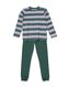 pyjama enfant rayures vert 158/164 - 23081683 - HEMA