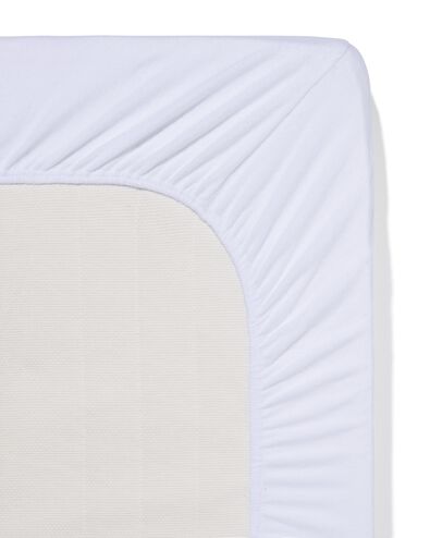 drap-housse tissu éponge 160x200 blanc - 5190066 - HEMA