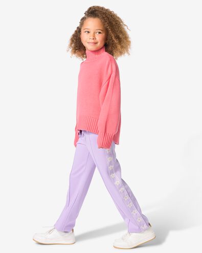 pantalon enfant coupe droite fleurs lilas lilas - 30842617LILAC - HEMA