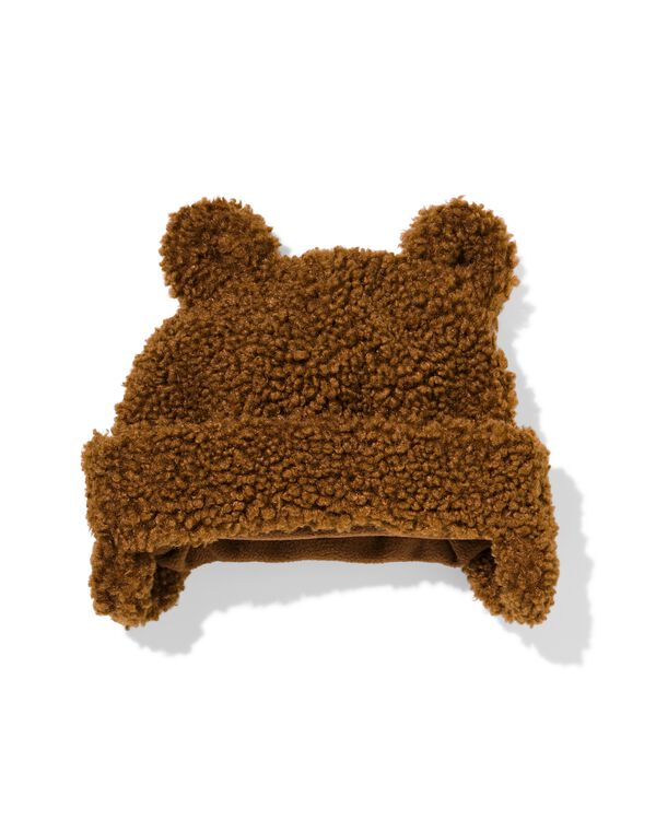 bonnet b&eacute;b&eacute; teddy avec oreilles marron marron - 33200245BROWN - HEMA