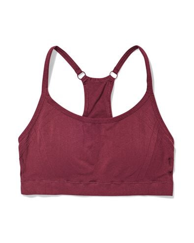 top sport femme maintien léger rouge foncé rouge foncé - 21700160DARKRED - HEMA