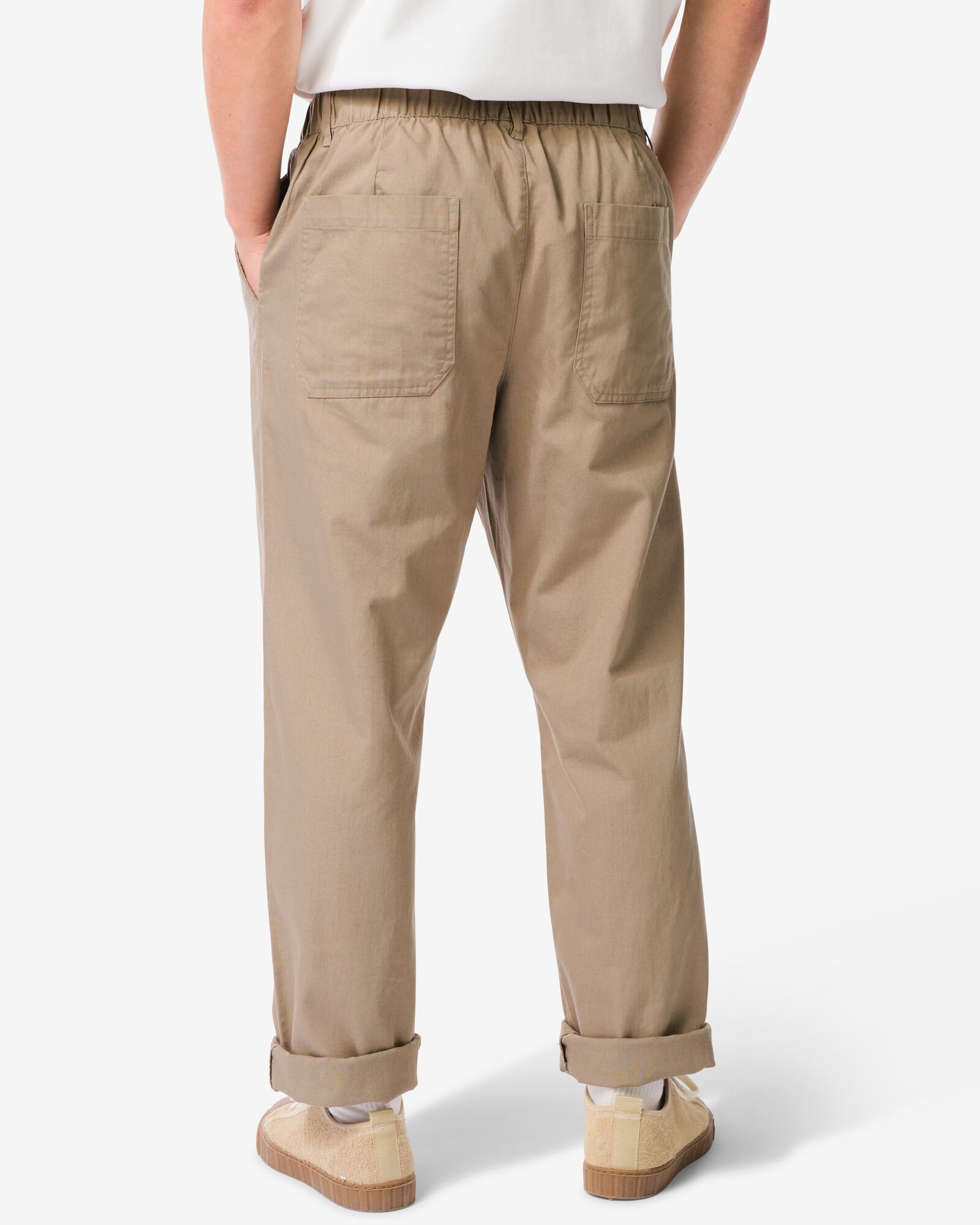 pantalon homme Bas coupe droite beige beige - 2140000BEIGE - HEMA