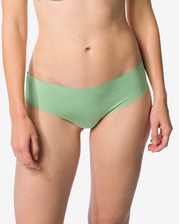 Damen-Brazilian aus Mikrofaser mit Spitze gr&uuml;n - 19600924GREEN - HEMA