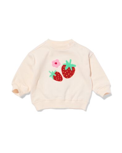 pull b&eacute;b&eacute; fraise &eacute;cru &eacute;cru - 33071470ECRU - HEMA