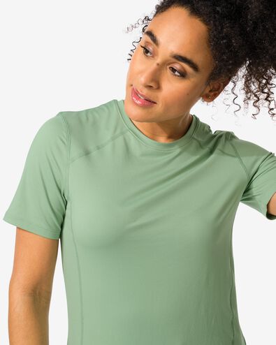 t-shirt de sport femme vert clair M - 36030389 - HEMA