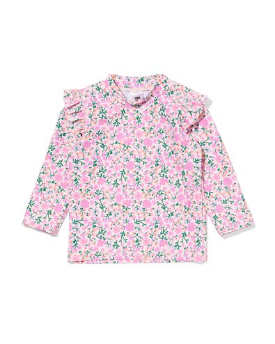 Baby-Badeshirt mit LSF 40+, Blumen bunt bunt - 33200740MULTI - HEMA