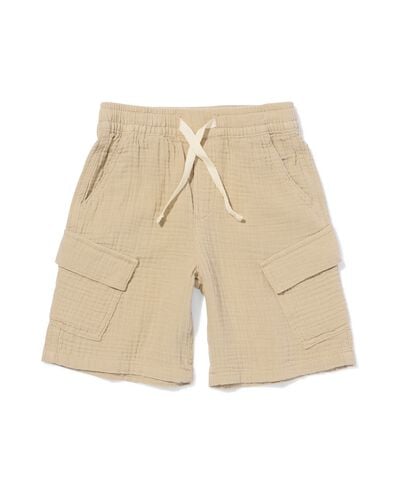kindershort regular fit mousseline lichtbruin lichtbruin - 30714804LIGHTBROWN - HEMA