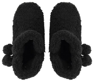 pantoufles femme teddy noir - 1000025111 - HEMA