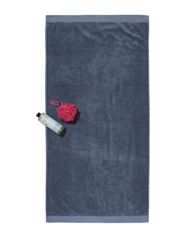 handdoeken - hotel extra zacht middenblauw handdoek 70 x 140 - 5250359 - HEMA