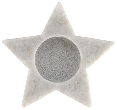 photophore marbre étoile 10 cm blanc - 25103594 - HEMA