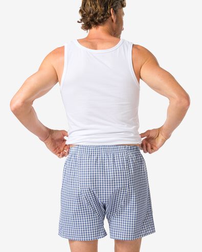 losse herenboxer blokken blauw blauw - 19190490BLUE - HEMA