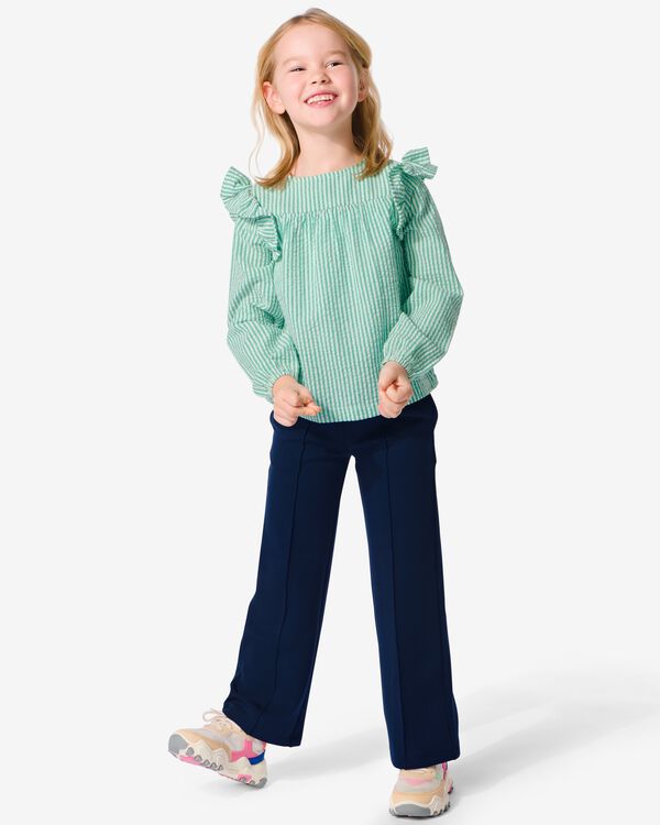pantalon enfant avec couture décorative bleu foncé bleu foncé - 30836448DARKBLUE - HEMA