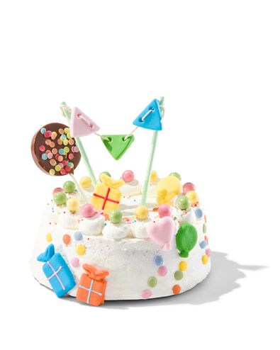 décoration pour gâteau Ø6cm - fête confettis - 10280030 - HEMA