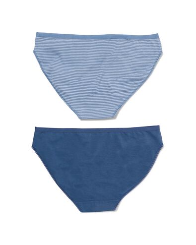 2 slips femme coton stretch bleu bleu - 1000030282 - HEMA