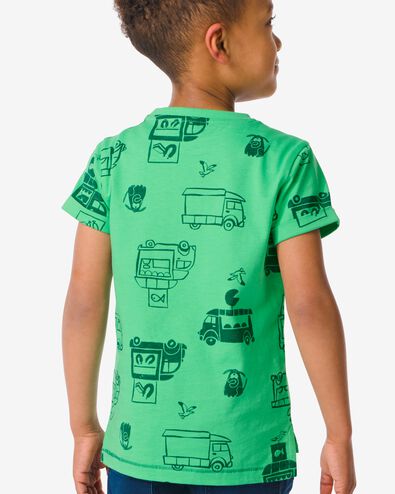 Kinder-T-Shirt, Autos grün 122/128 - 30779116 - HEMA