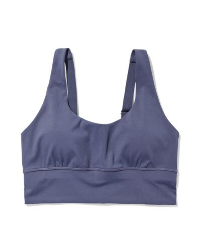 soutien-gorge de sport pr&eacute;form&eacute; maintien l&eacute;ger sans armatures bleu fonc&eacute; - 21700205DARKBLUE - HEMA