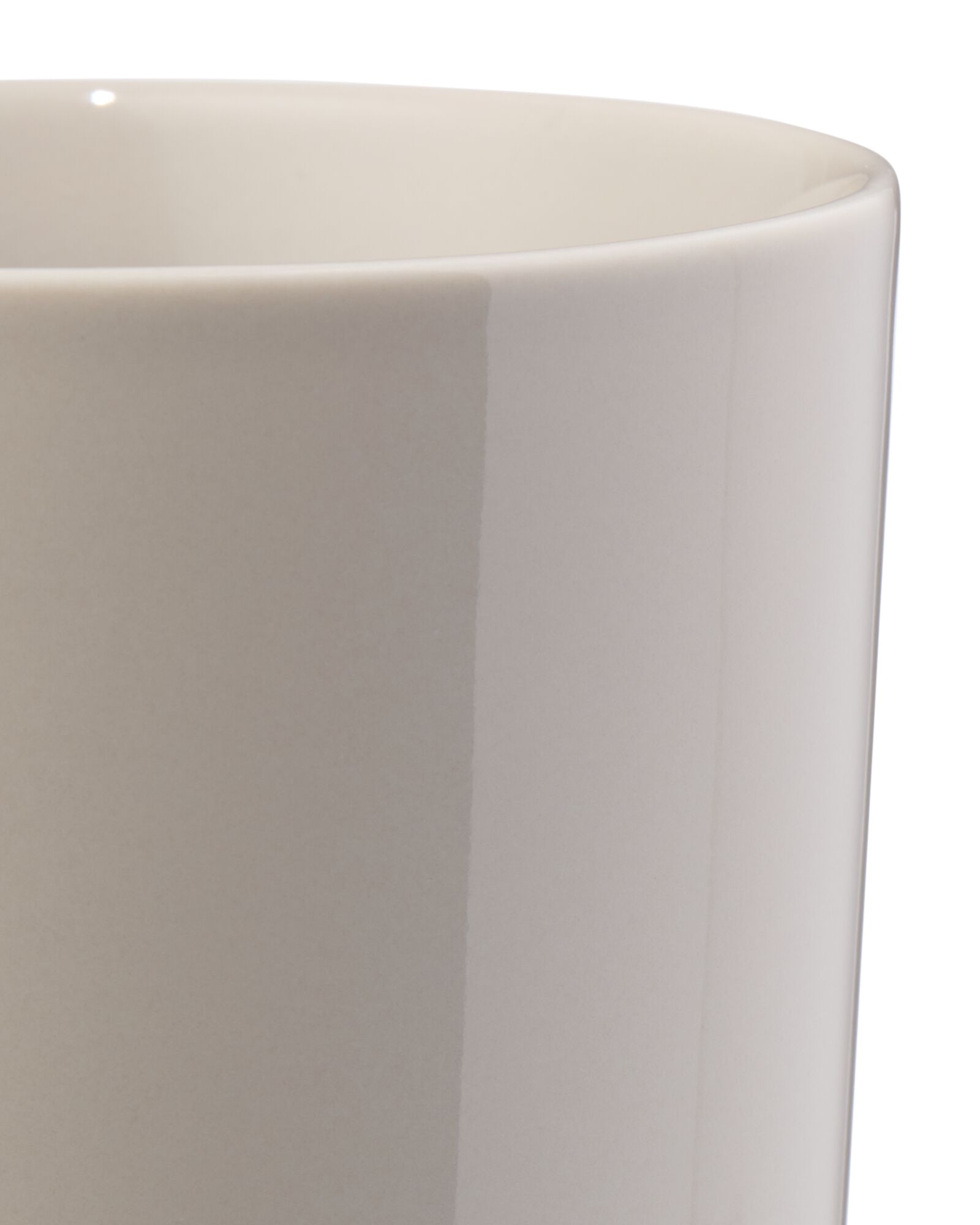 mug &agrave; cappuccino 350 ml Knap new bone china gris - 80660312 - HEMA
