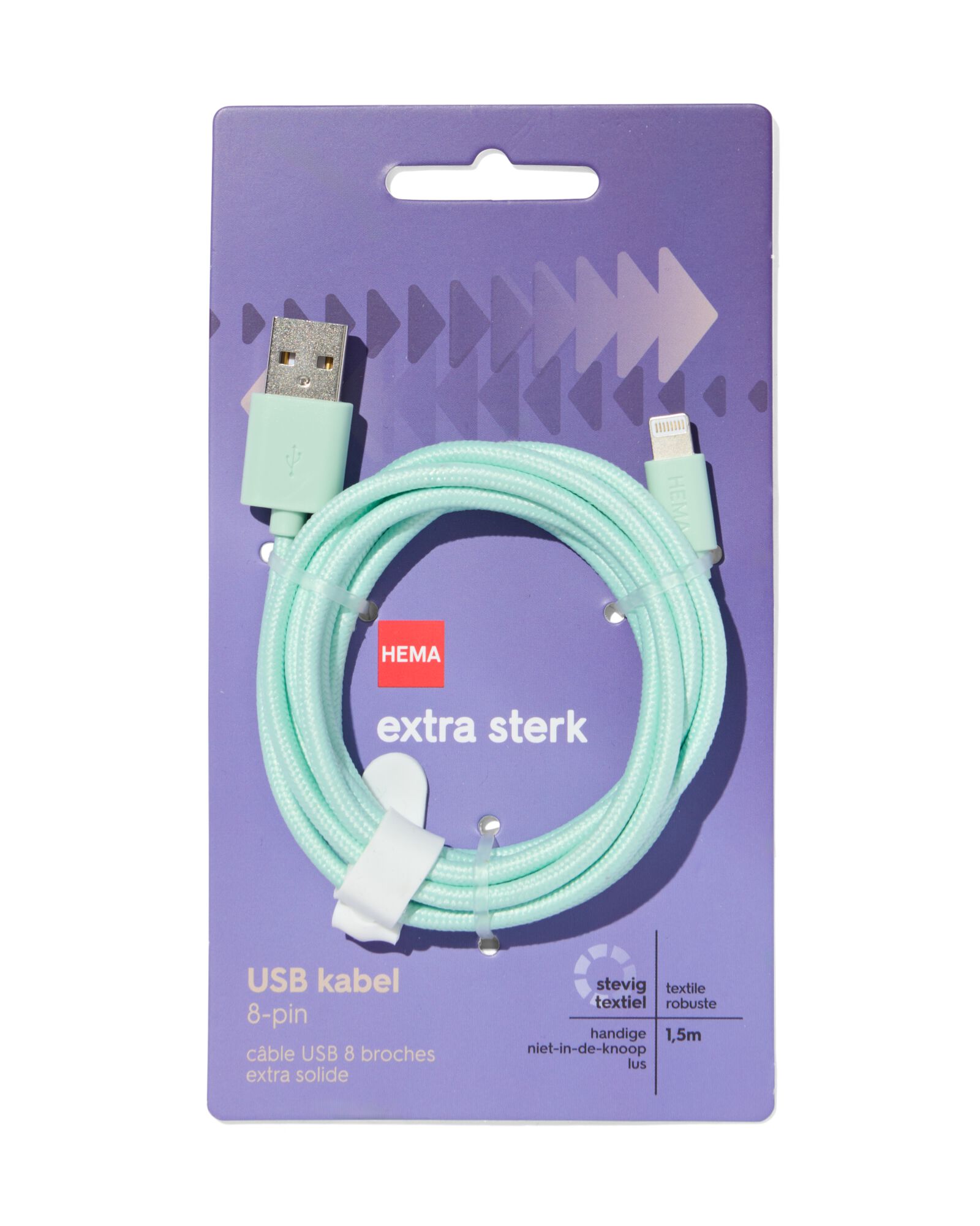 laadkabel USB naar 8-pin 1.5m - 39680046 - HEMA