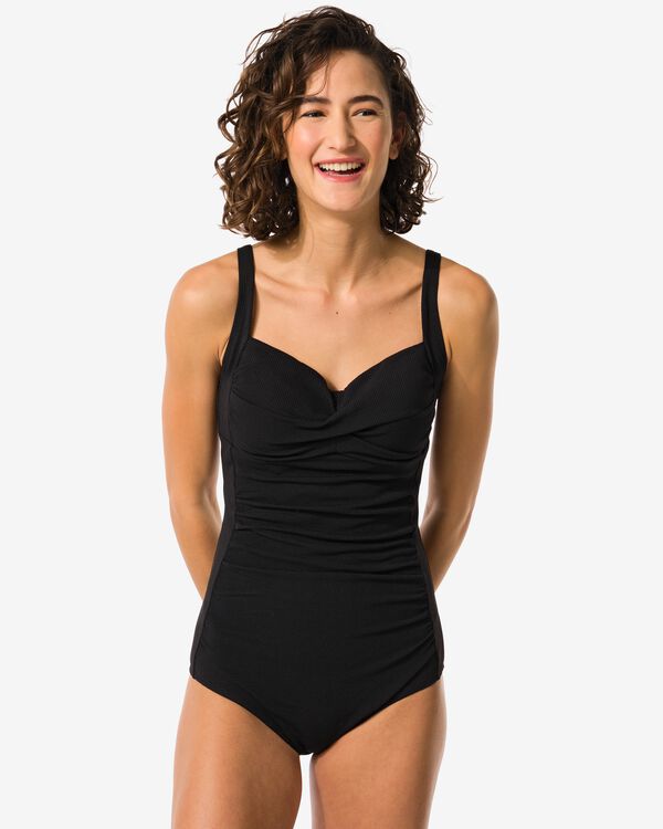 maillot de bain femme control noir noir - 1000030426 - HEMA