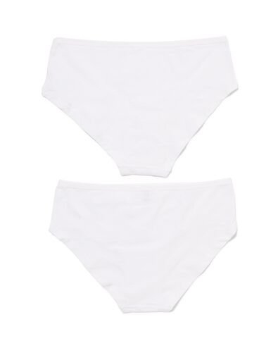 2er-Pack Damen-Hipster, Baumwolle/Elasthan wei&szlig; wei&szlig; - 1000030309 - HEMA