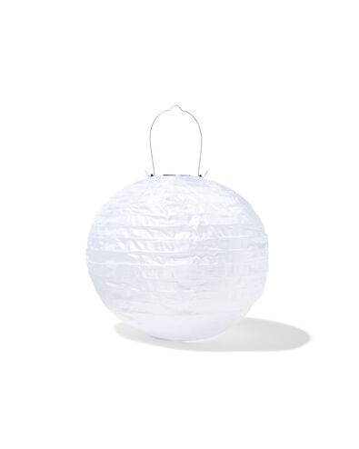 Solar-Gartenlaterne, &Oslash; 28 cm, wei&szlig; - 41810285 - HEMA
