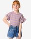 t-shirt enfant avec côtes violet 122/128 - 30863076 - HEMA
