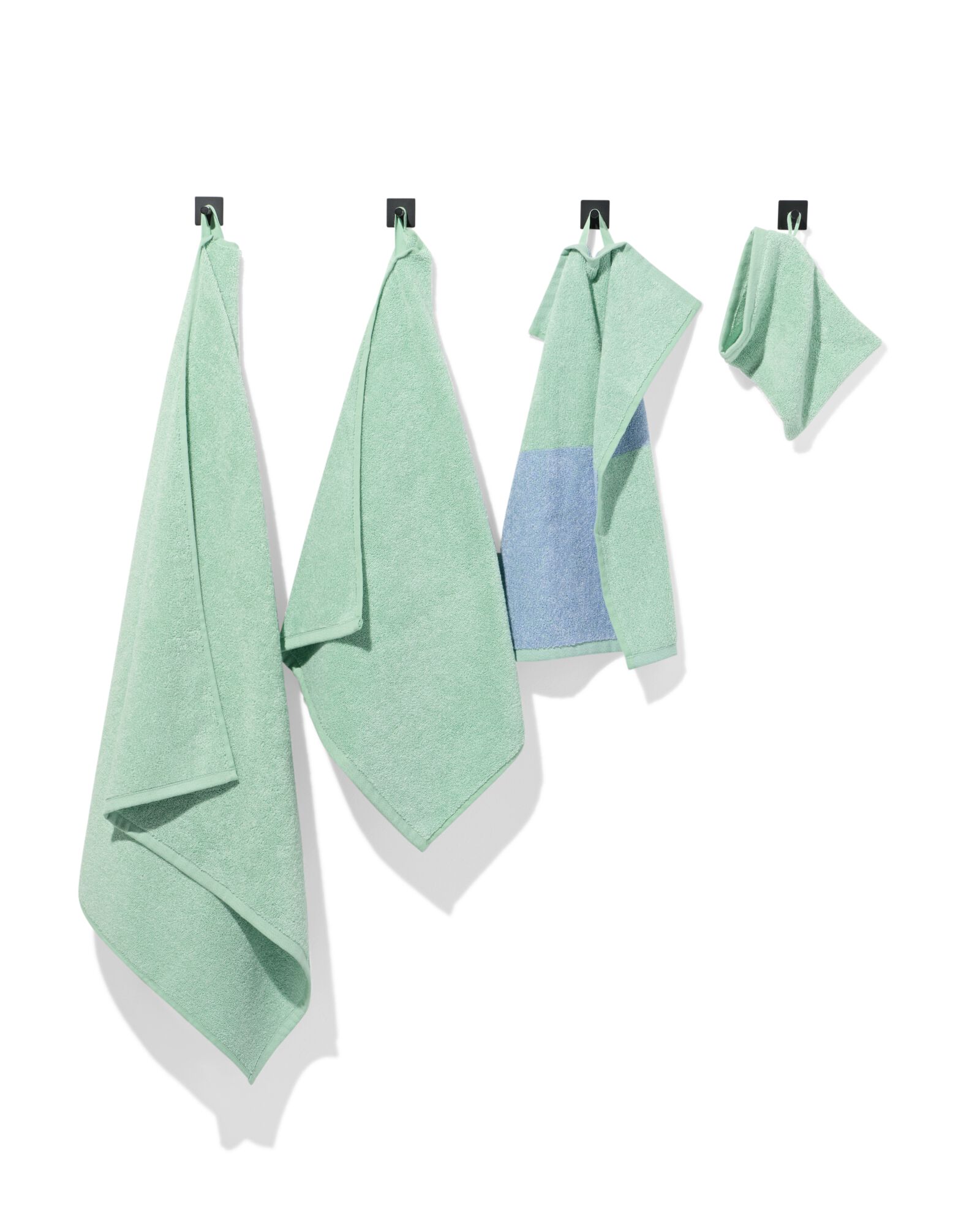 serviettes de bain - qualit&eacute; &eacute;paisse vert petite serviette - 5200264 - HEMA