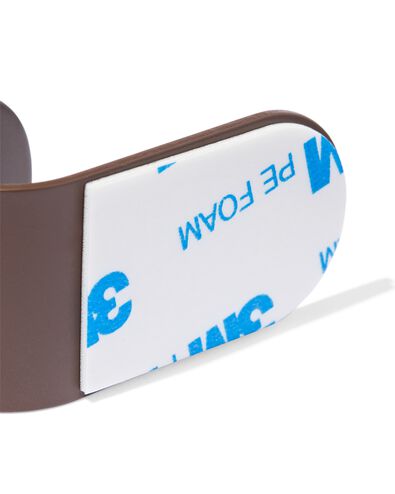 plakhaak 5x2.5cm rvs bruin - 2 stuks - 80300182 - HEMA