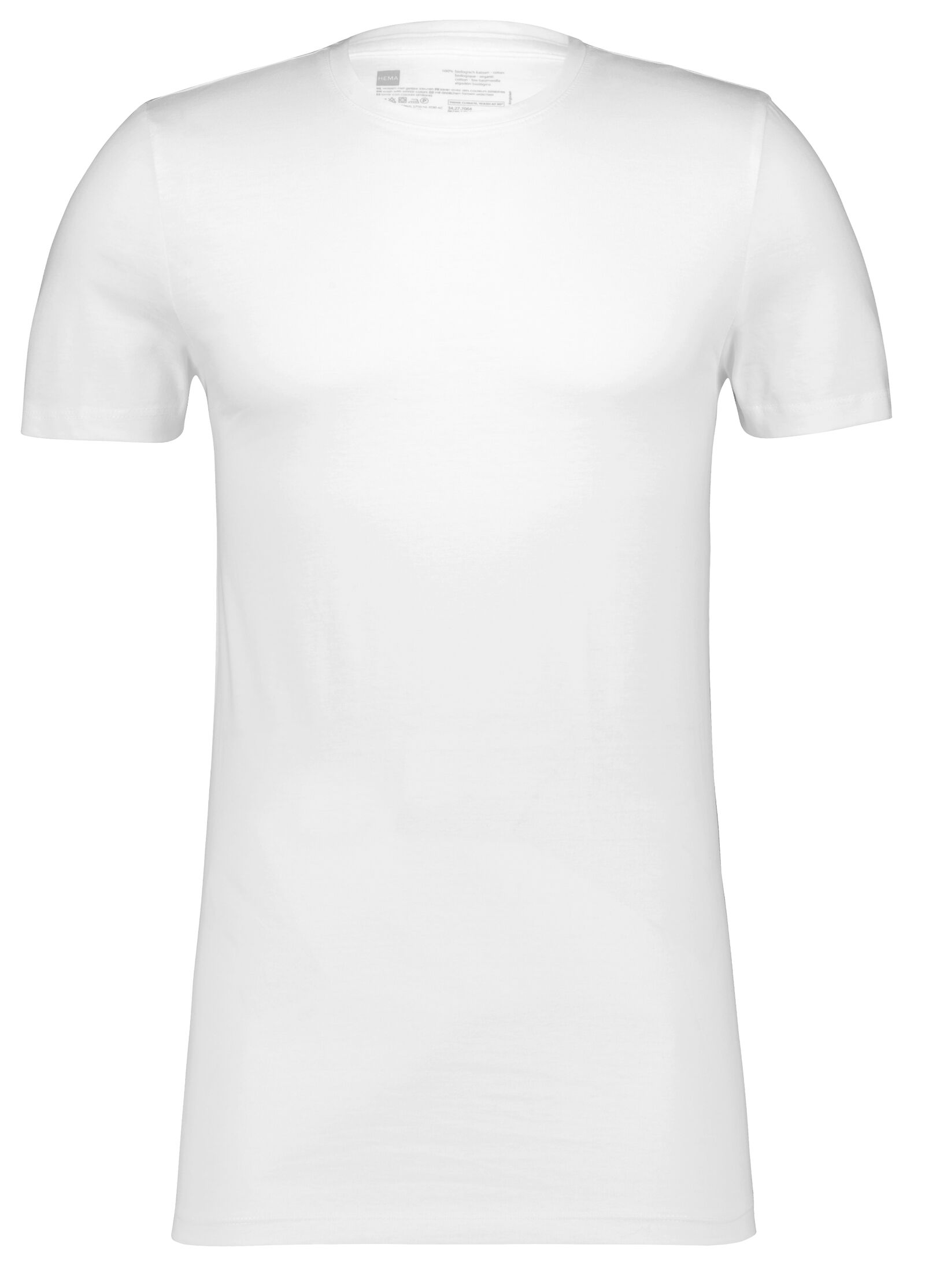2 t-shirts homme regular fit col rond extra long blanc L - 34277065 - HEMA