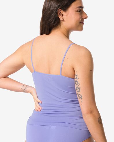 dameshemd naadloos micro spaghettibandjes blauw - 19601034BLUE - HEMA