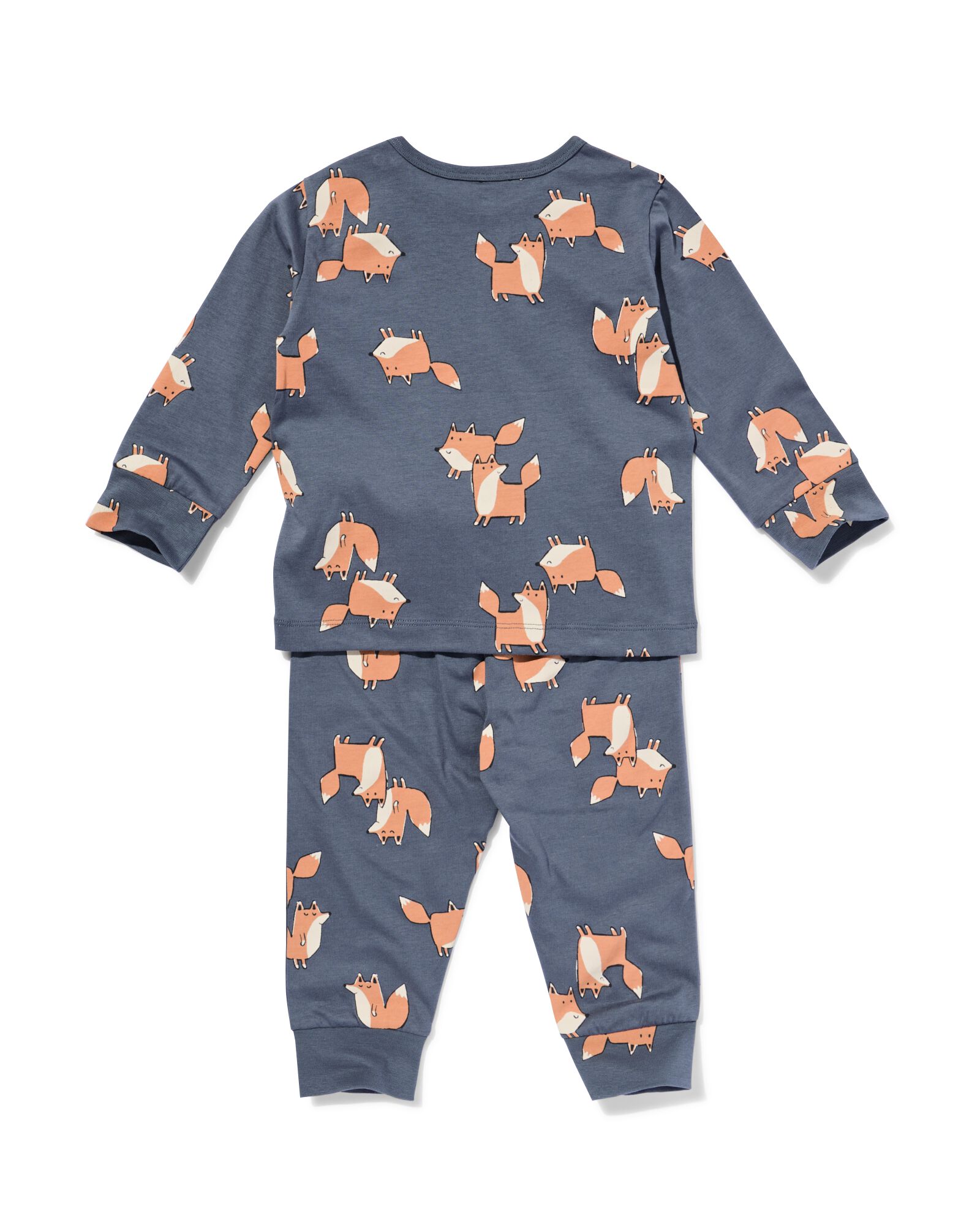 Babypyjama, Baumwolle mit Fuchsmotiven anthrazit - 33313730ANTHRACITE - HEMA