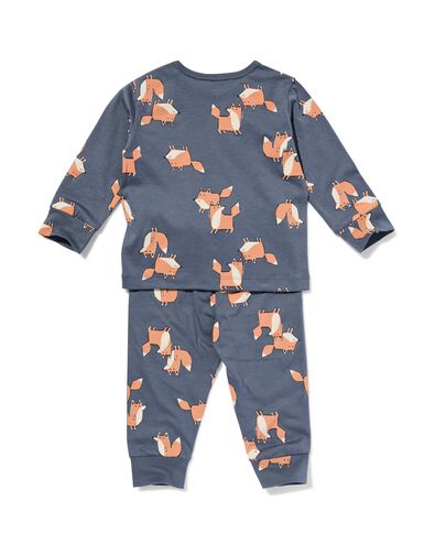 Babypyjama, Baumwolle mit Fuchsmotiven anthrazit - 33313730ANTHRACITE - HEMA