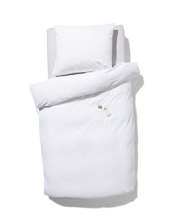 housse de couette 140x200/220 cm coton structure pois - 5790179 - HEMA