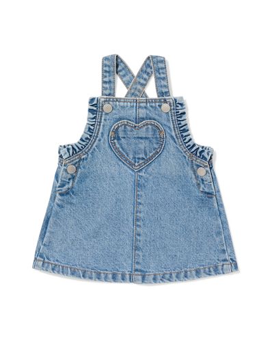robe bébé jean cœur denim - 33027570DENIM - HEMA