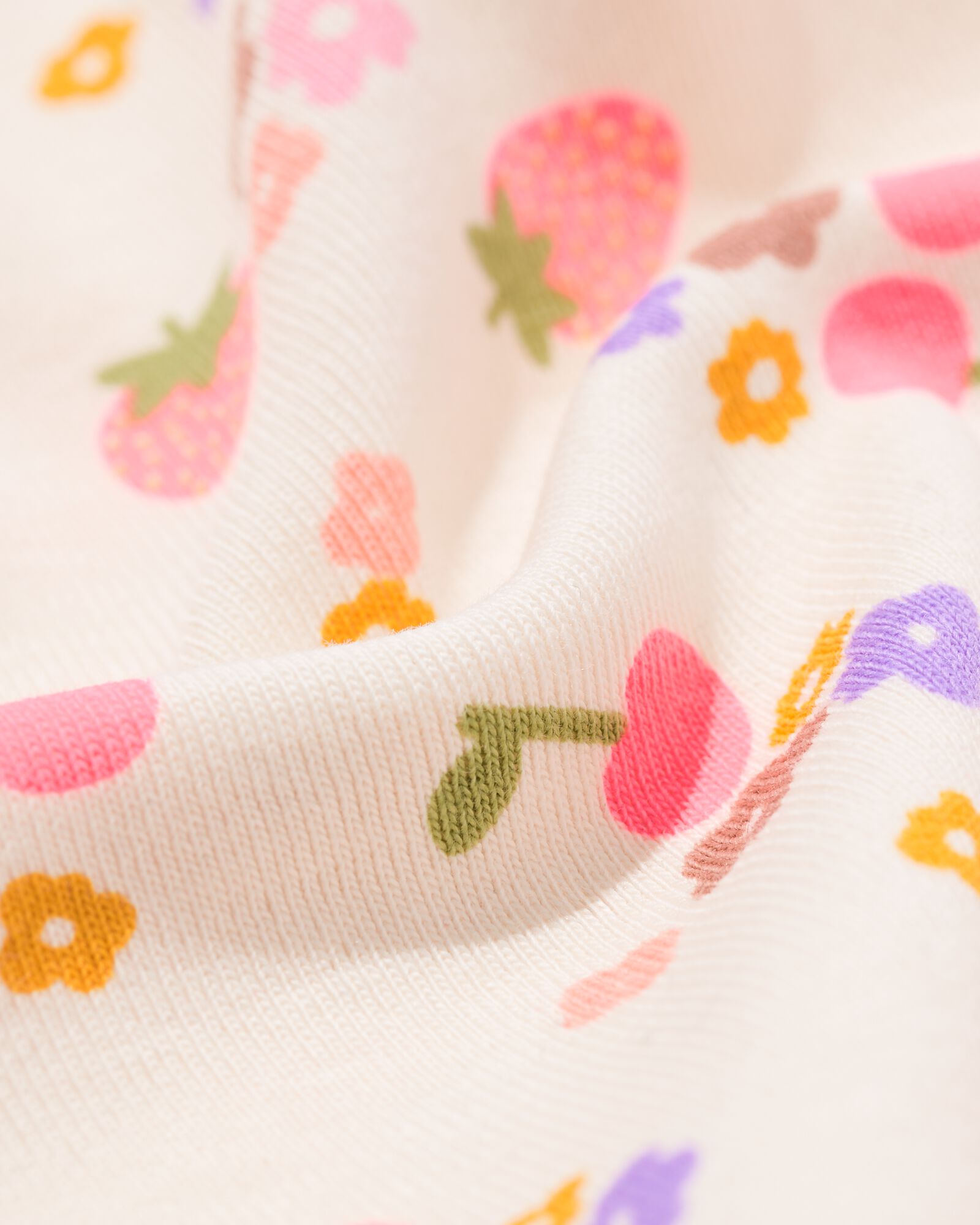 t-shirt enfant jersey fraises &eacute;cru &eacute;cru - 30824108ECRU - HEMA