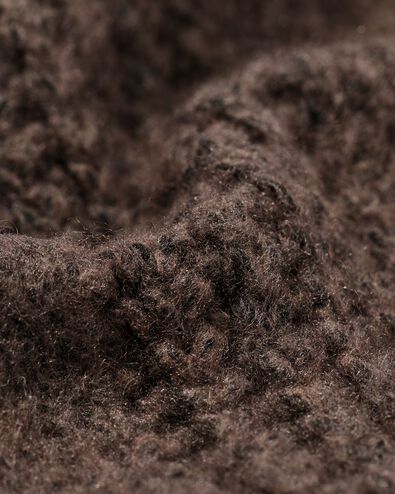 damesvest Foxi fijngebreid kabel bruin - 36207320BROWN - HEMA