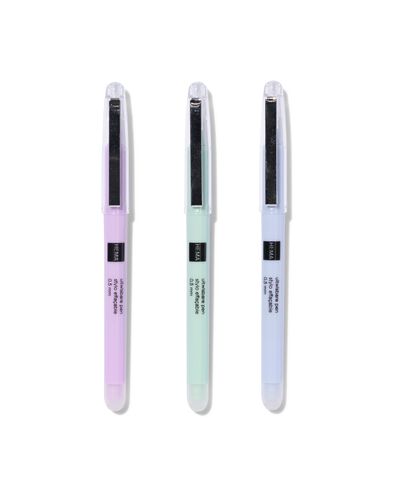 3er-Pack Kugelschreiber, graue Tinte, ausradierbar - 14400442 - HEMA