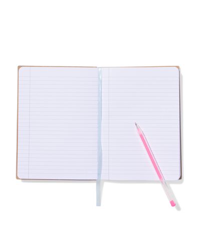 notitieboek 12.8x17.8 PU gelinieerd blauw - 14120129 - HEMA