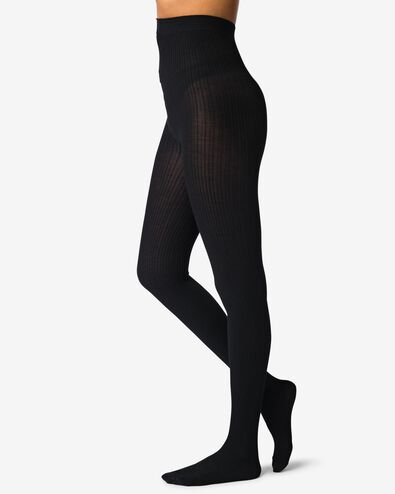 collants pour dames 100 deniers laine noir 44/46 - 4072133 - HEMA